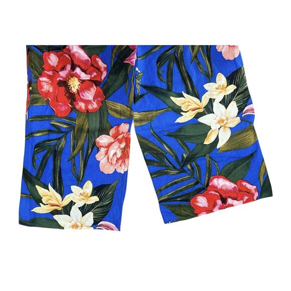 Revolve Cupcakes & Cashmere Crop Top & Pants Set Linen Blend Tropical Hawaiian - Picture 5 of 13